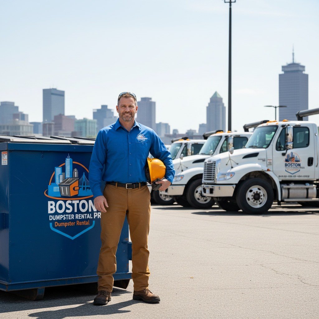 Boston Dumpster Rental Pros professional service team in Boston